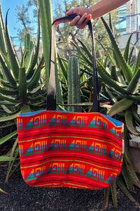RED Mexican Tote / Dia De Los Muertos