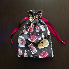 Load image into Gallery viewer, Spells of Divination - Drawstring Tarot Bag
