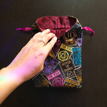 Load image into Gallery viewer, Ten of Crystals - Drawstring Tarot Bag
