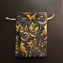 Load image into Gallery viewer, Golden Season - Drawstring Tarot Bag
