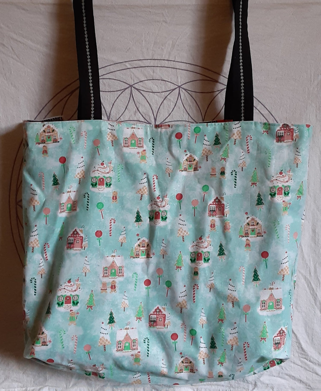 Reversable Totes - Christmas / Halloween Houses