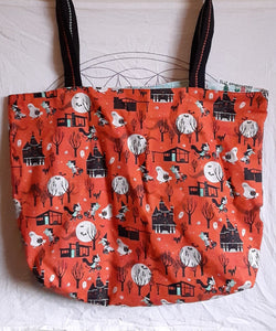 Reversable Totes - Christmas / Halloween Houses