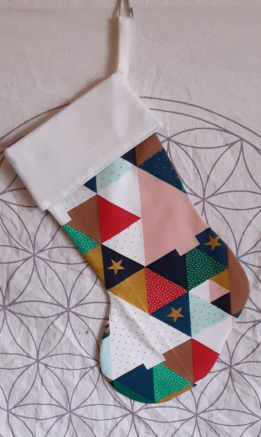 Christmas Stocking - Geometric Trees