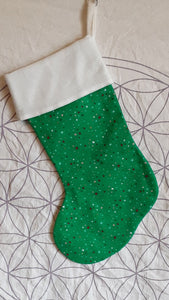 Christmas Stocking - Green Stars